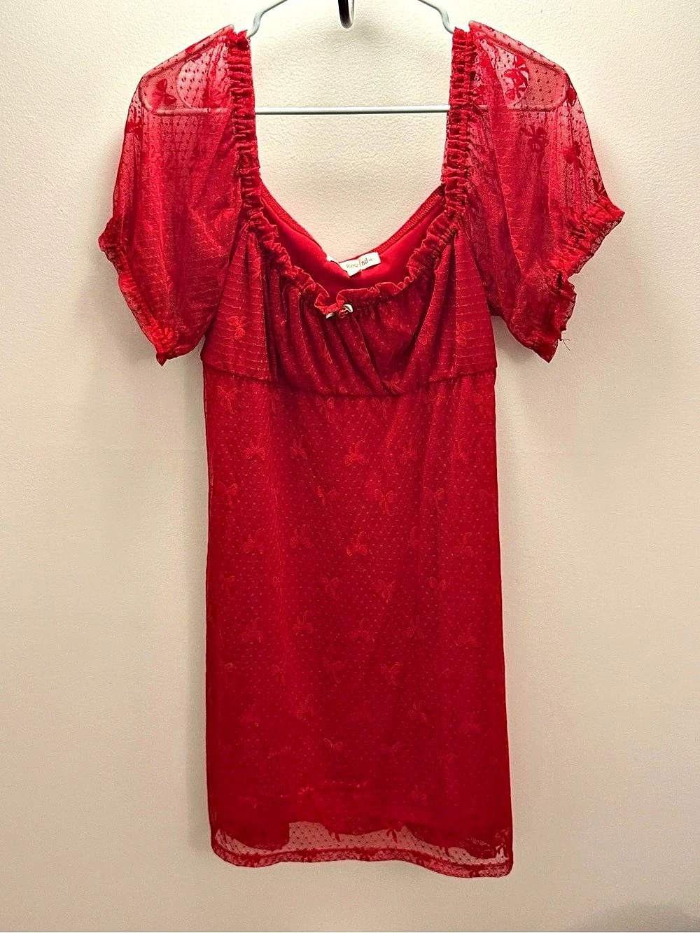 Rewind Red Floral Mini Dress Size XL Like New